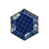 Badaboum Assiette En Carton Hexagonale Bleu Marine Et Or 23Cm X 6 Pi Ces Hot