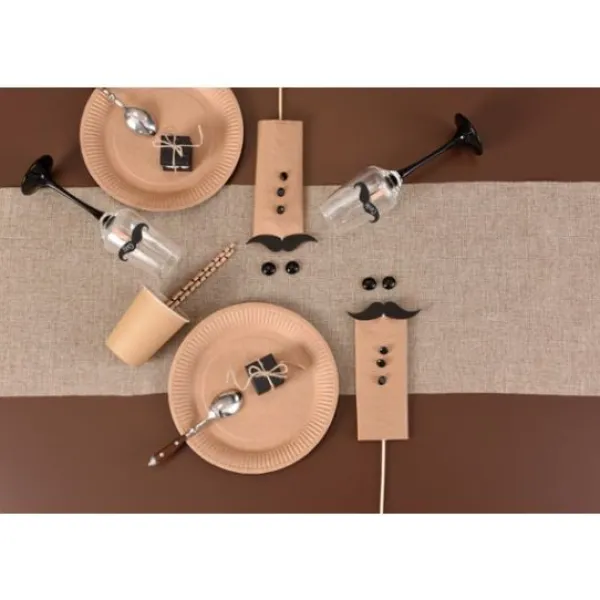 Badaboum Assiette En Carton Kraft Naturel 23Cm X 50 Pi Ces