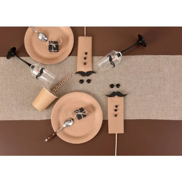 Badaboum Assiette En Carton Kraft Naturel 23Cm X 10 Pi Ces