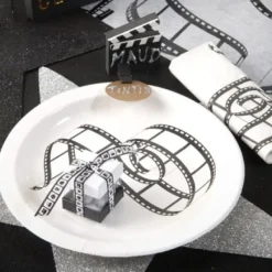 Assiette En Carton Motif Cin Ma 23 Cm X 10 Pi Ces Theme Cinema