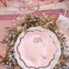 Badaboum Assiette En Carton Rose Liser Or 23Cm X 8 Pi Ces
