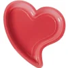 Badaboum Assiette En Plastique En Forme De Coeur Rouge X 12 Pi Ces