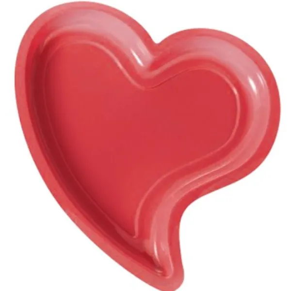 Badaboum Assiette En Plastique En Forme De Coeur Rouge X 12 Pi Ces
