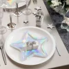 Badaboum Assiette En Plastique Etoile Blanc Iris X 10 Pi Ces