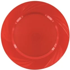 Outlet Assiette En Plastique Ronde R Utilisable Rouge X 6 Pi Ces Theme Eco-Responsable