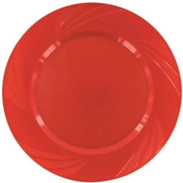 Outlet Assiette En Plastique Ronde R Utilisable Rouge X 6 Pi Ces Theme Eco-Responsable