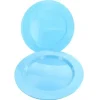 Assiette En Plastique Ronde R Utilisable Bleu Ciel X 6 Pi Ces Theme Eco-Responsable