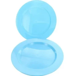 Assiette En Plastique Ronde R Utilisable Bleu Ciel X 6 Pi Ces Theme Eco-Responsable
