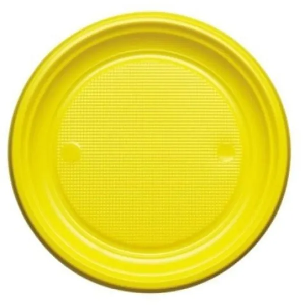 Assiette En Plastique Ronde R Utilisable Jaune 22Cm X 20 Pi Ces Theme Eco-Responsable