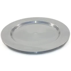 Clearance Assiette En Plastique Ronde R Utilisable Grise X 6 Pi Ces Theme Eco-Responsable