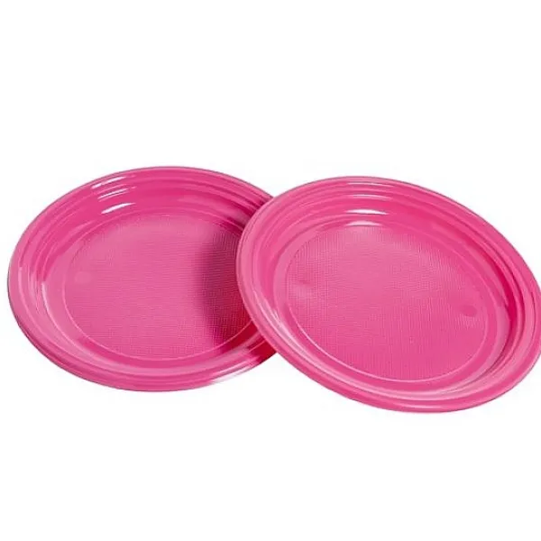 Badaboum Assiette En Plastique Ronde 22Cm Couleur X 20 Pi Ces Best