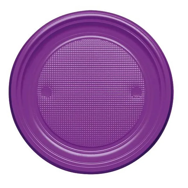 Badaboum Assiette En Plastique Ronde 22Cm Couleur X 20 Pi Ces Best