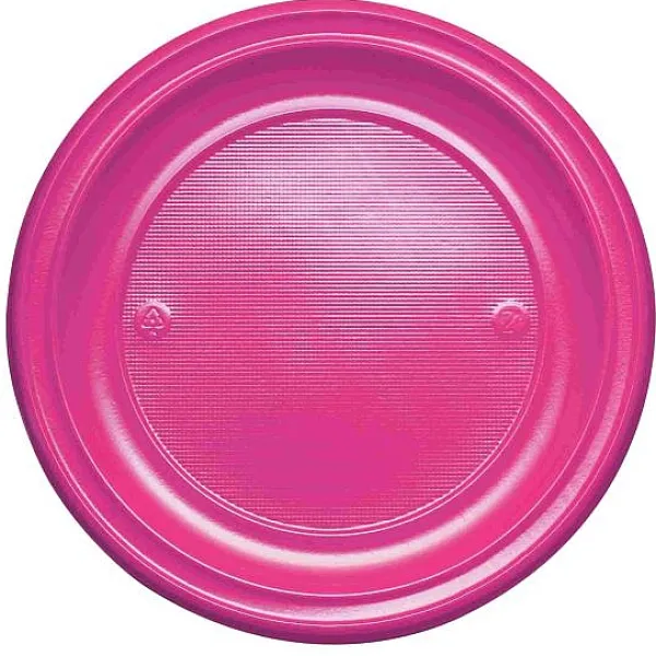 Badaboum Assiette En Plastique Ronde 22Cm Couleur X 20 Pi Ces Best