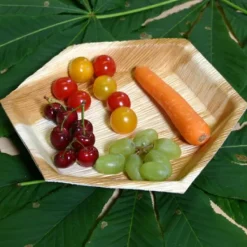 Online Assiette Hexagonale En Feuille De Palmier 23Cm X 10 Pi Ces Theme Eco-Responsable