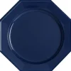 Badaboum Assiette Octogonale Plastique Bleu Marine 24Cm X12 Hot