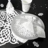 Assiette Orientale Argent En Carton 23 Cm X 10 Pi Ces Theme Eid Mubarak & Ramadan