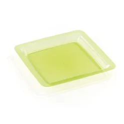 Assiette Plastique R Utilisable Vert Anis 23X23Cm X6 Theme Eco-Responsable