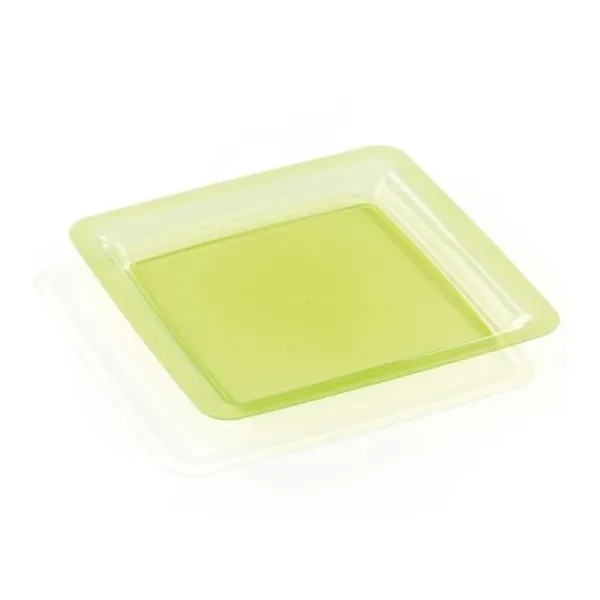 Assiette Plastique R Utilisable Vert Anis 23X23Cm X6 Theme Eco-Responsable