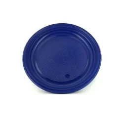 Badaboum Assiette Plastique Ronde Bleu Marine 17Cm X 25 Pi Ces