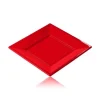 Outlet Assiette R Utilisable Forme Carr Rouge 18 Cm X 12 Pi Ces Theme Eco-Responsable