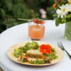 Discount Assiette Ronde En Feuille De Palmier 23Cm X 6 Pi Ces Theme Eco-Responsable