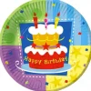 Online Assiettes 22 Cm Happy Birthday X6Pcs Theme Joyeux Anniversaire