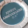Discount Assiettes En Carton Joyeux Anniversaire Bleu Canard 23 Cm X10 Pi Ces Theme Joyeux Anniversaire