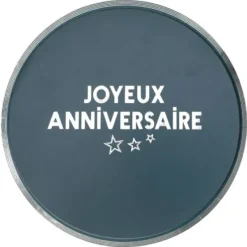 Discount Assiettes En Carton Joyeux Anniversaire Bleu Canard 23 Cm X10 Pi Ces Theme Joyeux Anniversaire