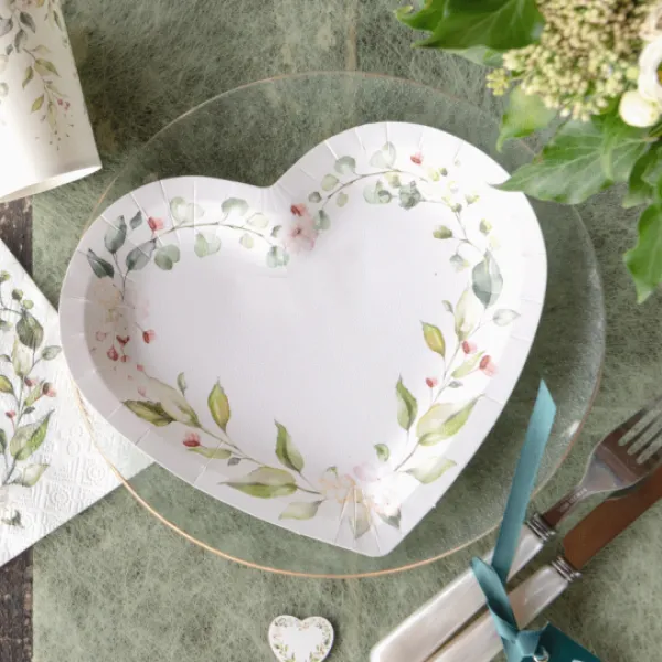 Badaboum Assiettes En Carton Mariage V G Tal 23 Cm X10 Pi Ces