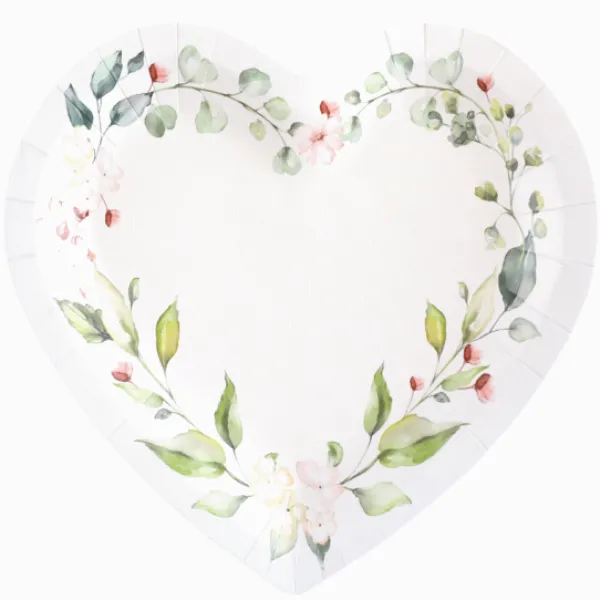 Badaboum Assiettes En Carton Mariage V G Tal 23 Cm X10 Pi Ces