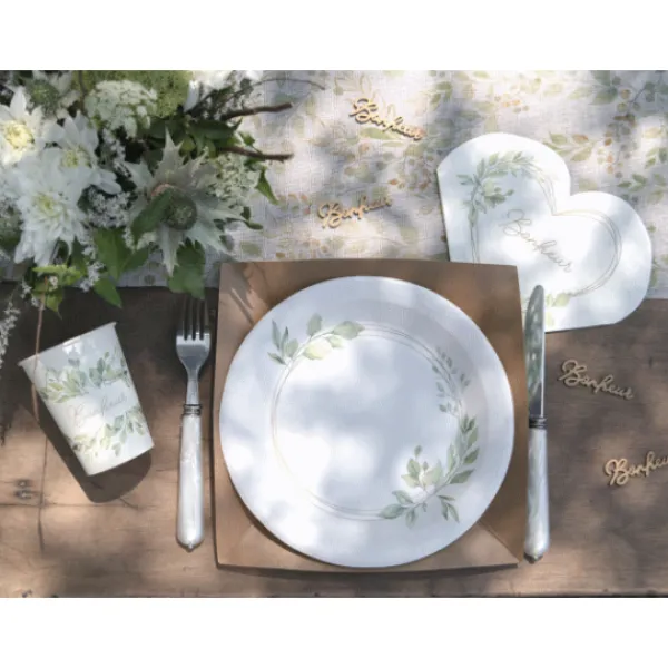 Badaboum Assiettes En Carton O Bonheur 23Cm X10 Pi Ces