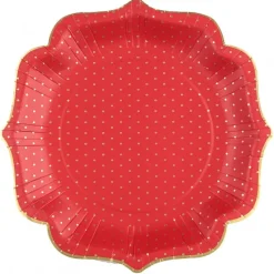 Badaboum Assiettes En Carton Passe Partout Rouge 21Cm X 10 Pi Ces Outlet