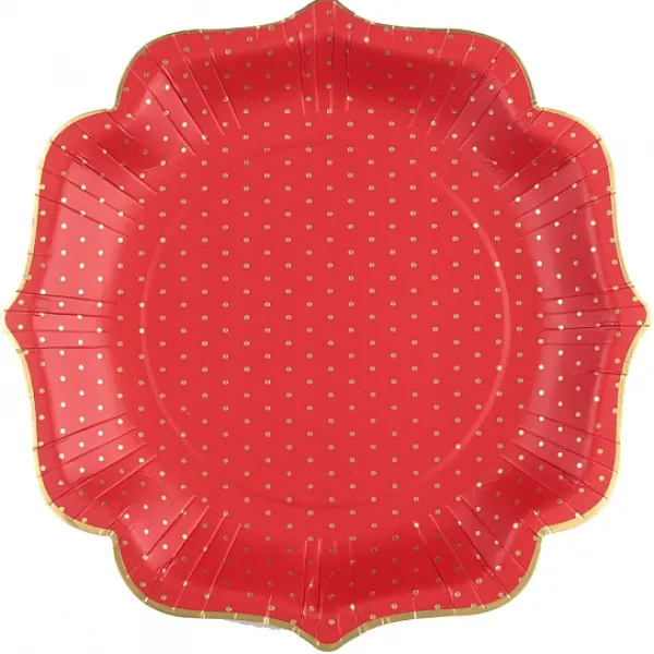 Badaboum Assiettes En Carton Passe Partout Rouge 21Cm X 10 Pi Ces Outlet