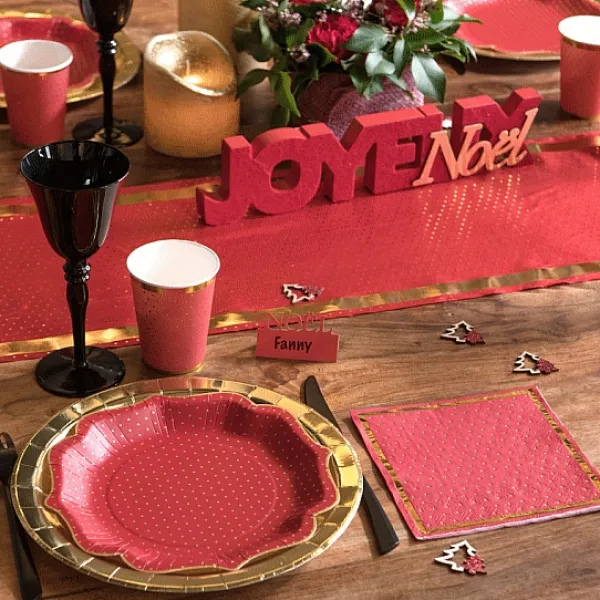 Badaboum Assiettes En Carton Passe Partout Rouge 21Cm X 10 Pi Ces Outlet