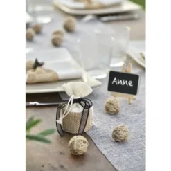 Hot Aumoniere Dragees Jute Naturel X 4 Pi Ces Theme Jute