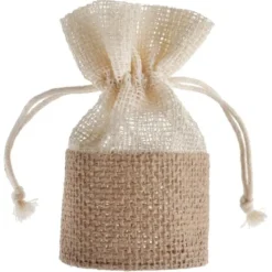 Hot Aumoniere Dragees Jute Naturel X 4 Pi Ces Theme Jute