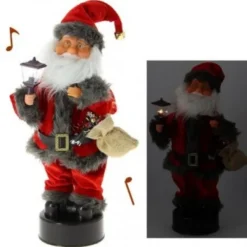 Badaboum Automate Du Pere Noel Avec Costume Rouge Et Gris Sale