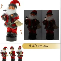 Badaboum Automate Du Pere Noel Avec Costume Rouge Et Gris Sale