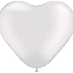 Badaboum Ballon Gonflable Coeur Blanc 45 Cm X 3 Pi Ces