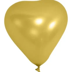 Badaboum Ballon Gonflable Coeur Or 20Cm X 100 Pi Ces