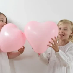 Badaboum Ballon Gonflable Coeur Rose X 8 Pi Ces