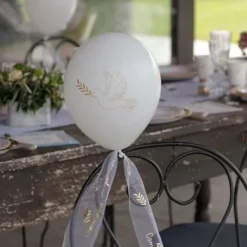 Ballon Gonflable Commmunion Blanc X8 Pi Ces Theme Communion