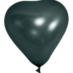Badaboum Ballon Gonflable En Forme De Coeur Noir 20Cm X 10 Pi Ces