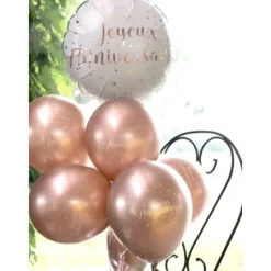 New Ballon Imprim Joyeux Anniversaire Rose Gold 45 Cm Theme Joyeux Anniversaire