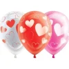 Badaboum Ballon Mariage Led Coeur Rouge 25Cm X 5 Pi Ces