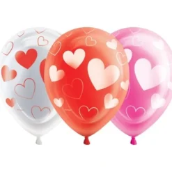 Badaboum Ballon Mariage Led Coeur Rouge 25Cm X 5 Pi Ces