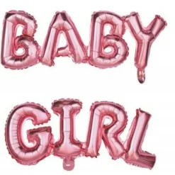 Sale Ballon Mylar Baby Girl Rose Theme D Co Baby Shower