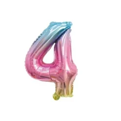 Online Ballon Mylar Chiffre 4 Iris Pastel 36 Cm Theme Deco Pastel