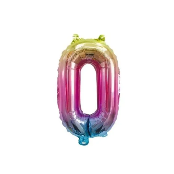 Outlet Ballon Mylar Chiffre 0 Iris Pastel 36 Cm Theme Deco Pastel