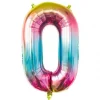 Sale Ballon Mylar Chiffre 0 Iris Pastel 86 Cm Theme Deco Pastel